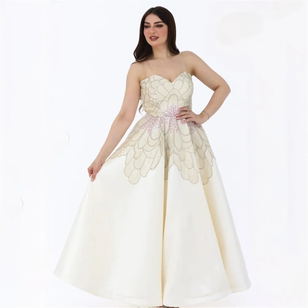 

MOLISA Luxury Crystal Sweetheart Sleeveless Mermaid Evening Dress For Woman Floor Length Formal Elegant Prom Gown New 2023