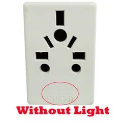 Universal 13A Fused Plug Converter, Type G - White - UK Plug (WithOut Light Plug)