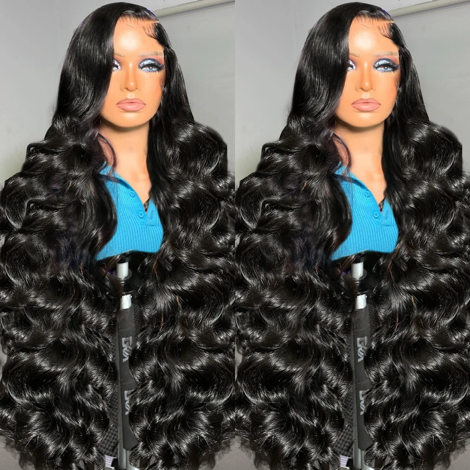 Brazilian 30 38 Inches Body Wave 13x4 HD Transparent Lace Frontal Wig 250 Density 13x6 Lace Front Human Hair Wigs For Women