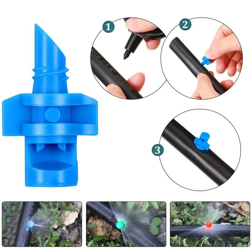 25/50/75pcs Refraction Nozzle Agriculture Irrigation Water Sprinkler 90 180 360Angle Sprayer Head Mist Sprayer for Greenhouse garden sprinkler