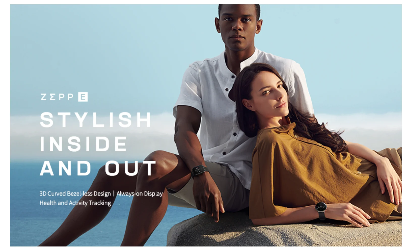 Amazfit Zepp E Circle 5 ATM Waterproof Ultra Slim Bezel Less Smartwatch