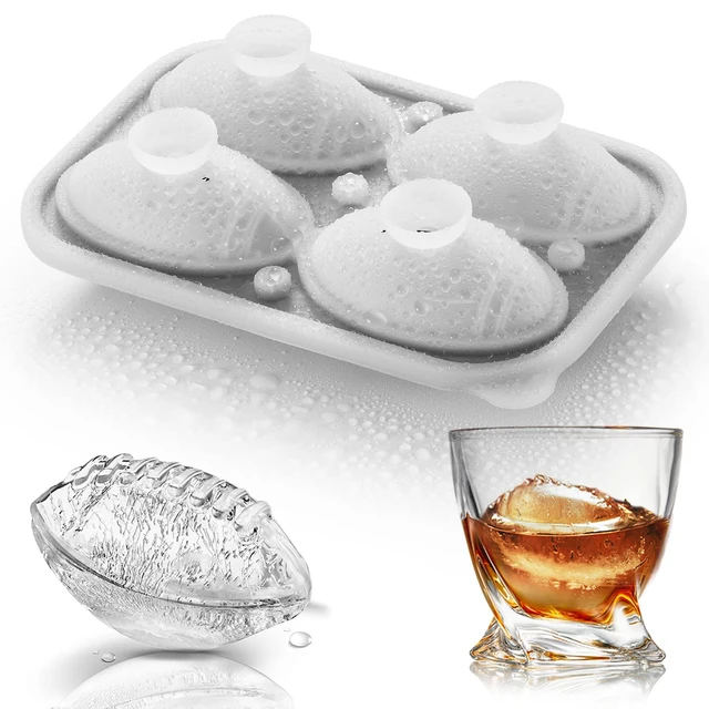 Ice Mold Silicone Football Shaped Slow-Melting Leak-Free Reusable