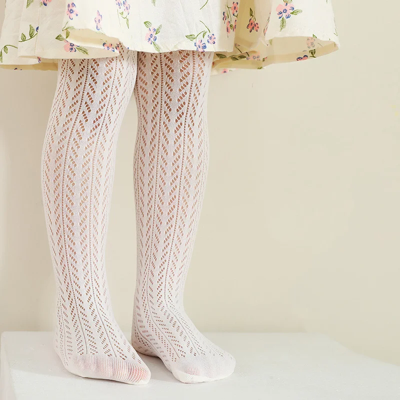 

3-12Years Summer Mesh Thin Children Tights for Girls Solid Pantyhose Fashion Soft Baby Girl Tights Cotton Kids Stockings 2022
