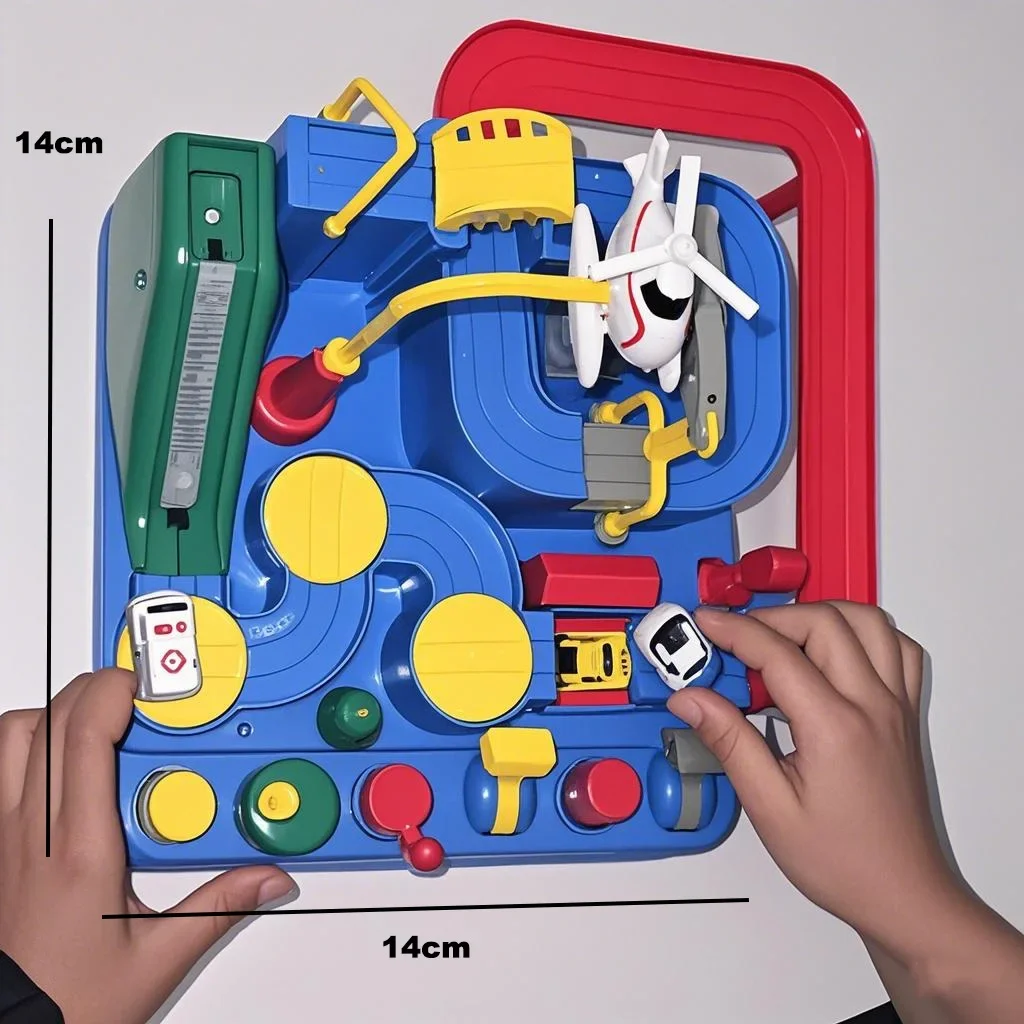 Racing Rail Car Model Educational Toys Children Track Adventure Game Brain Mechanical Interactive Train Animals Space Rocket Toy