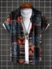 Bohemian style Men's Summer Short Sleeve Printed Shirt Thin Beach Clothing Casual 1