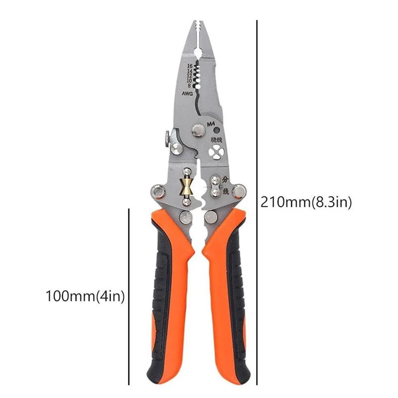 12 in 1 Multifunctional Wire Stripper Crimper Cable Cutter Pliers Foldable Electrician Pliers Tools and Cable Stripper Pliers 2