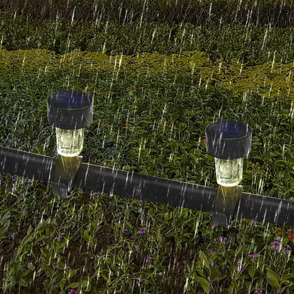 6 Pack Solar Lights Outdoor Fence Decor IP44 Waterproof Outdoor Pool Fence Decor Lamp Warm Light for Framed Above Ground Pools