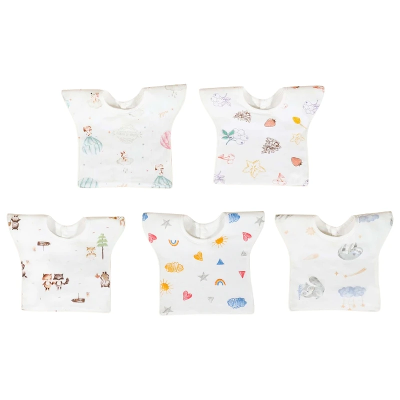 

Baby Enlarged Bib Cartoon Print Feeding Towel Water Absorbent Saliva Towel Newborns Burp Cloth Unisex for Boy Girls QX2D