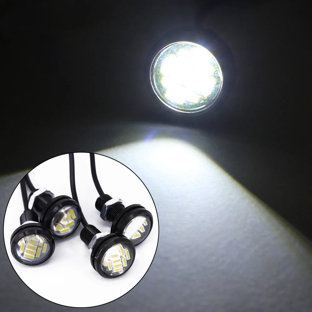 

Parking Auto 4pcs 12LED Lamps 22mm Reversing Daytime Running DRL ABS White High Quality Super bright Dustproof