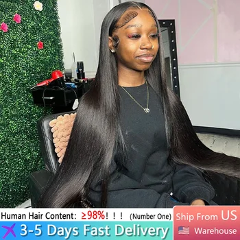 13x6 Bone Straight Lace Front Wig 30 40 Inch Lace Front Human Hair Wigs For Women 13x4 Brazilian Hair Glueless wigs Human Hair 1