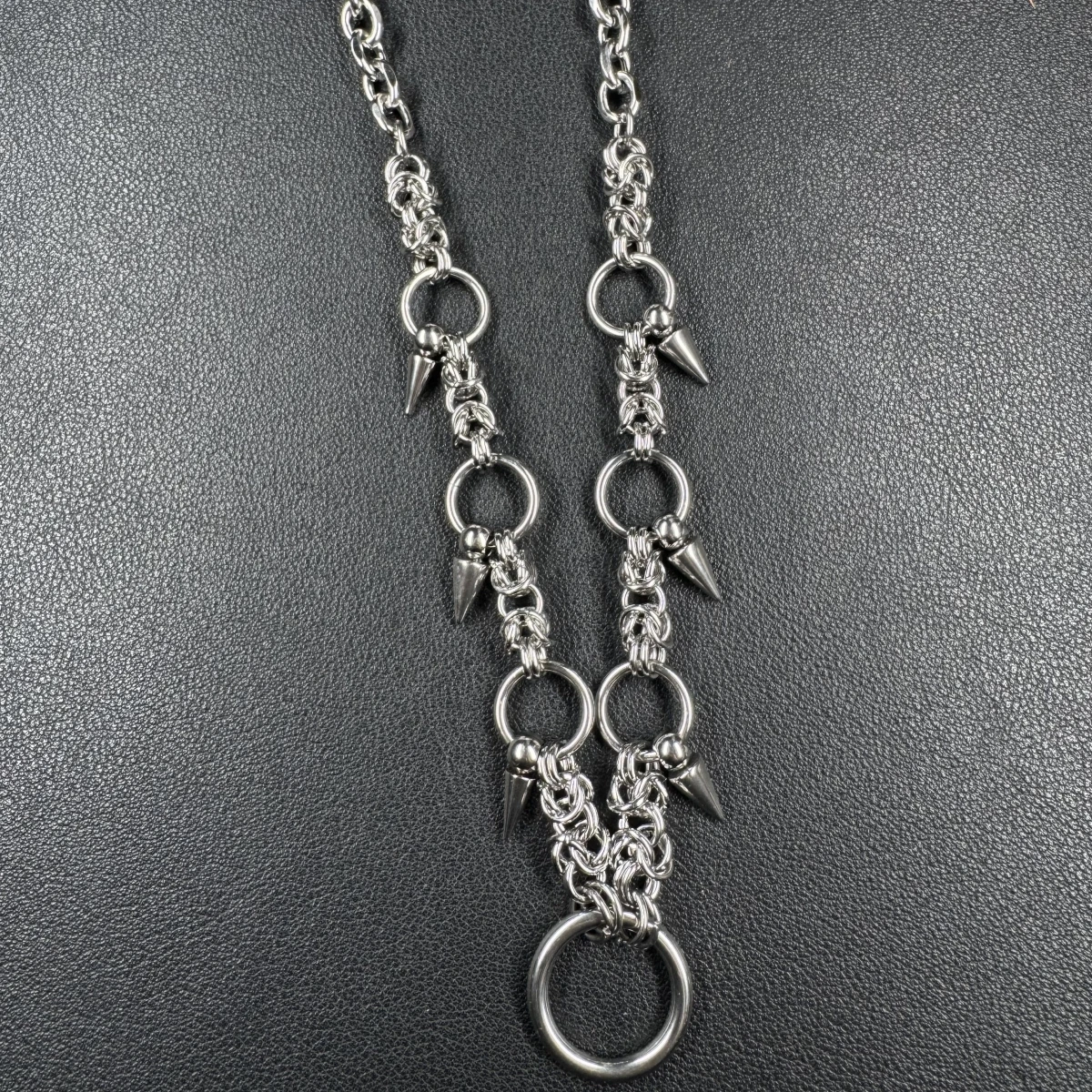 Punk Gothic Nieten-Halskette Vintage Choker Hip-Hop-Halskette aus Titanstahl für Party, Männer, Frauen, Schmuckgeschenke – Detail 6