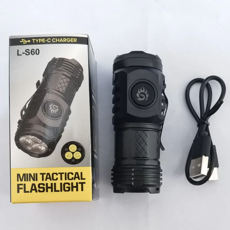 Lampe torche tactique LED, lampe de travail rechargeable - Bricolage