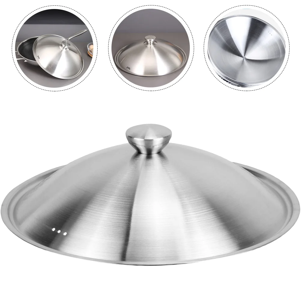 

Stainless Steel Pan Lid Pan Replacement Cover Stainless Steel Universal Lid for Pots Pans