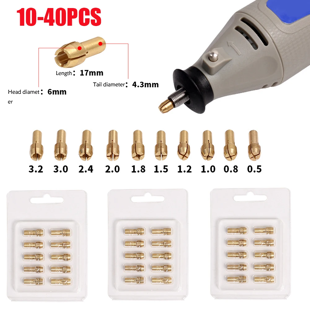 1040pcs Mini Drill Chucks Adapter 0.5mm3.2mm Dremel Mini Drill Chucks Chuck Adapter Micro