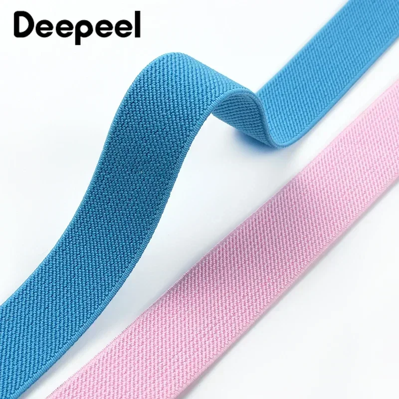 5Meters 10-50mm Colorful Elastic Bands Stretch Rubber Ribbon Clothes Webbing Trousers Dress Belt Shoes DIY Sewing Accessories