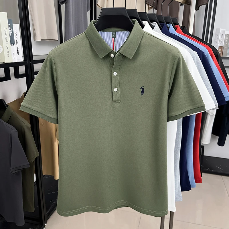 Polo a maniche corte ricamata in pony di moda di lusso da uomo di marca estiva nuova maglietta Paul di fascia alta per il tempo libero e il tempo libero - immagine 5