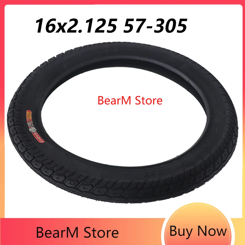 

16x2.125 Tire for Electric Bicycle Motorcycle E-bike 16 Inch CST Inner Outer Tube 57-305 Explosion Proof Wear Resistant Tyre