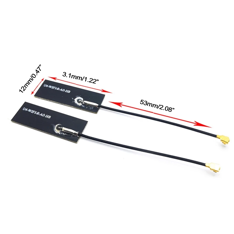 2pcs 미니 PCI-E Wifi 내부 안테나 범용 노트북 Wifi 노란색 필름 안테나 도매