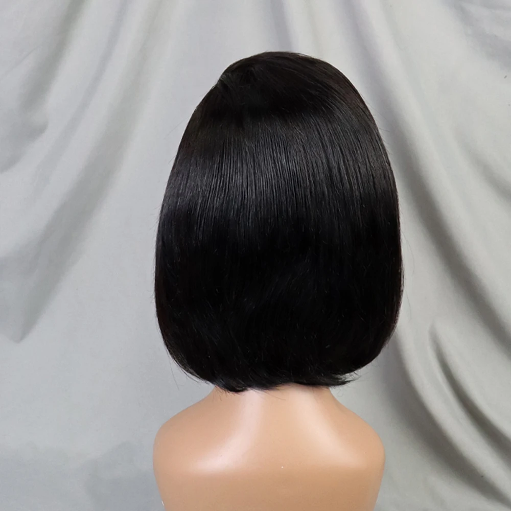 13x4 Lace Front Human Hair Wig 180% Density Straight Bob Human Hair Wig Frontal Wigs for Women
