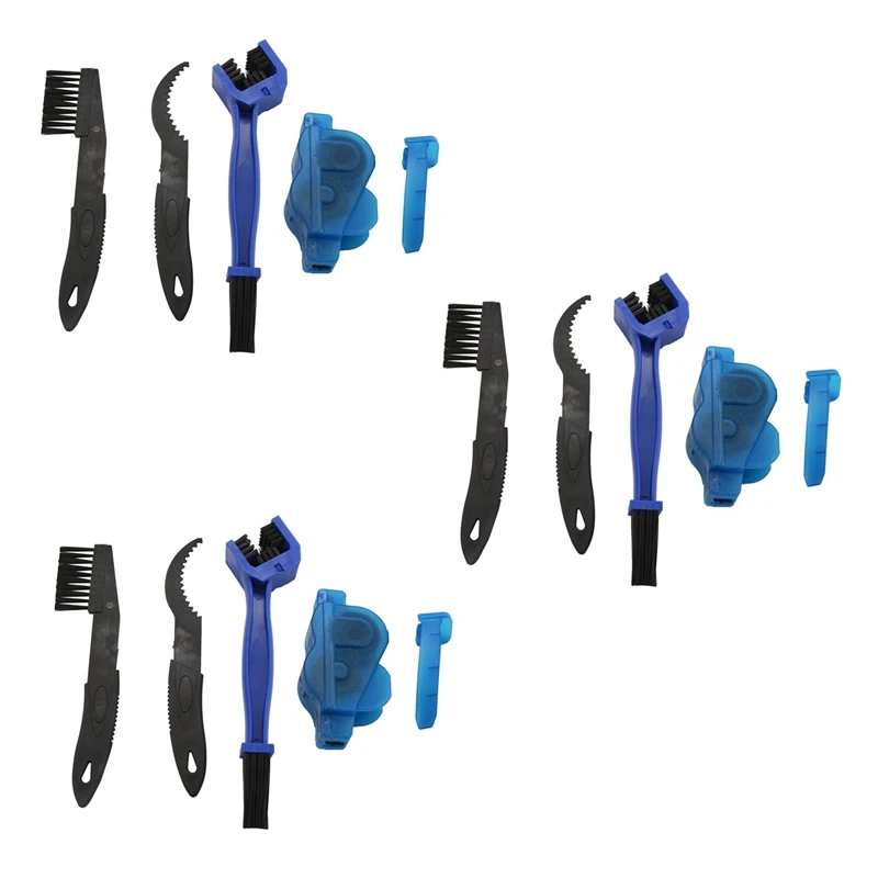 

Quality Bike Chain Scrubber, 12-Piece Portable Mountain Bike Chain Washer Cleaner Tool Quick Bicycle Clean Brush Kit