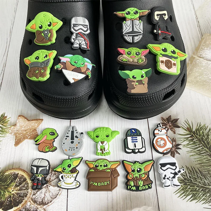 Hot Toys Disney Star Wars Shoe Charms 8-55PCS Cartoon Shoes Accessories Decorations Buckle Fit Clog Sandal Wristband Kids Gifts
