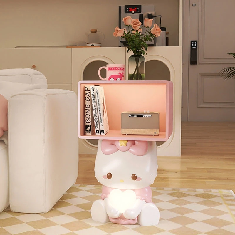 Home Decor Cat Statue Bedside Table Floor Decor Home Furniture Animal Sculpture Nightstands Bedroom Furniture Small Storage Rack