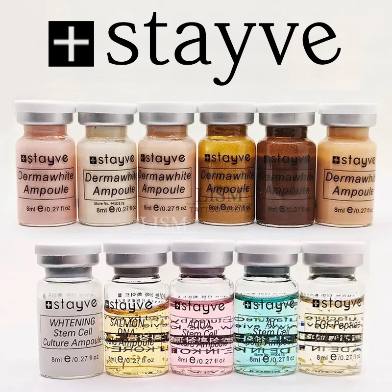 Korea Peptide/Salmon DNA Stayve BB Glow Serum 8ml Hyaluronic Acid Niacinamide Facial Skin Care Liquid Foundation