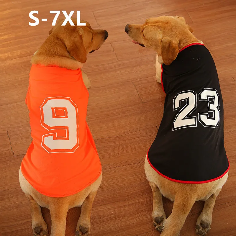 

XS-7XL Big Dog Clothes Summer Thin Vest Comfortable Breathable Golden Retriever Samoyed Large Medium Small Pet Clothing