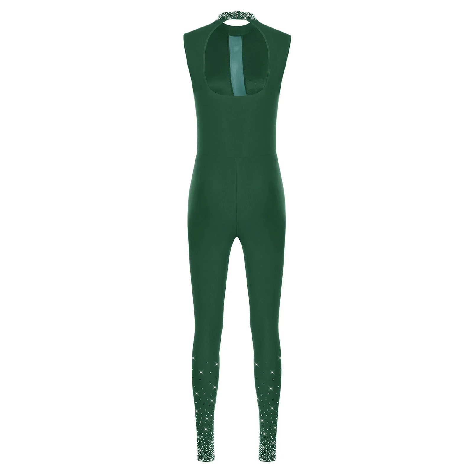 Frauen Erwachsene Gymnastik Ballett Tanz Trikot Künstlerische Eiskunstlauf Kostüm Glänzende Strass Tanz Training Unitards Overall – Detail 20