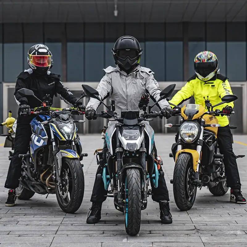 Motorcycle Raincoat Suit Men Jacket Coat Waterproof Full-body Raincoat+Rain Pant Biker Off-road Motorcyclist Rider Raincover Set