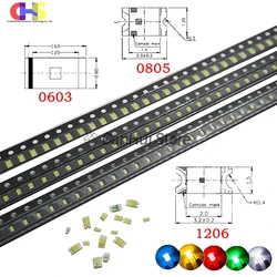 High - Quality Multicolor Surface Mount LED Chip Set - 100pcs (0402 - Yellow)