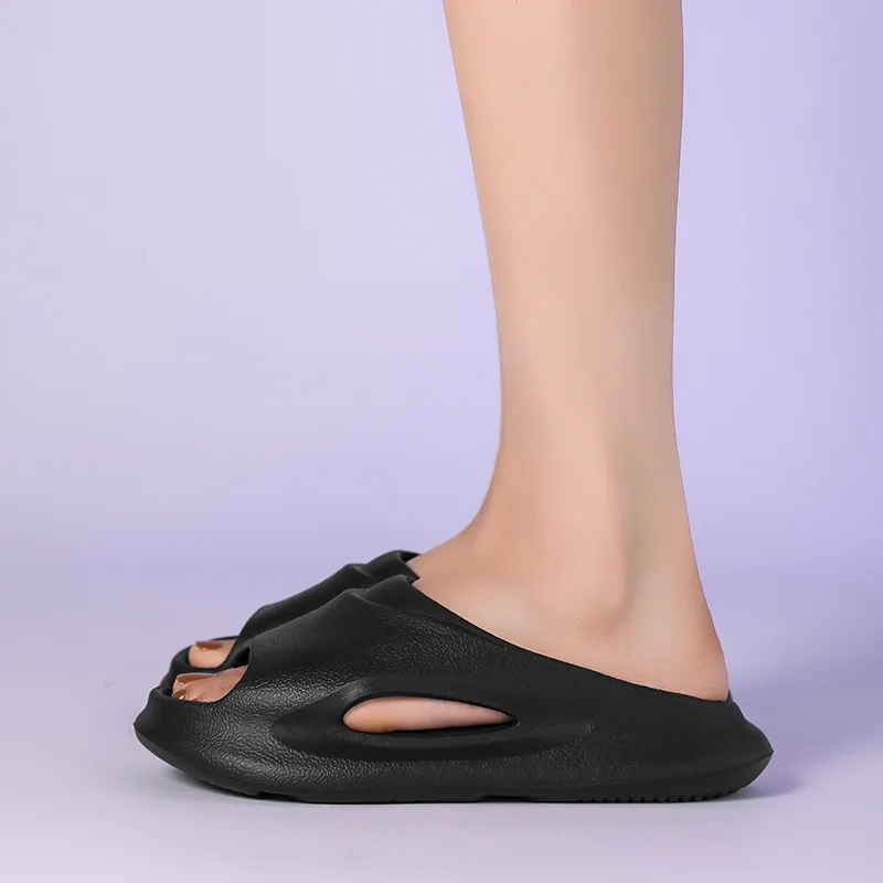 Tofflor för kvinnor och män Halkfria med tjock sula Mjukt skum Sliders Tofflor för inomhus utomhus Slip Comfy_voghion.com