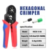 Ferrule Crimping Tools HSC8 6-6A Self-Adjusting Hexagonal Wire Crimper Pliers  0.25-6mm²(AWG23-10) Electrical Circuit Repair 1