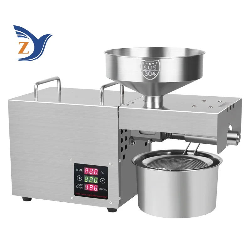 Oil Press Machine RG109 Home Commercial 3-5kg per Hours Peanut Flaxseed Cold Squeezer Business Sesame Sunflower Seeds Extraction 6