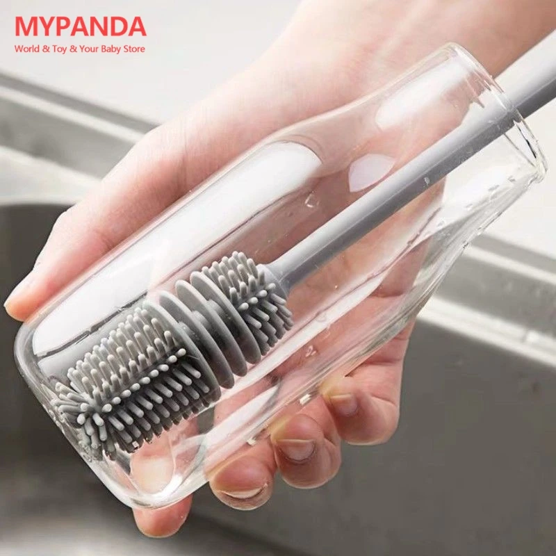 1PC Silicone Cup Brush Scrubber Glass Cleaner Kitchen Cleaning Tool Long Handle Drink Wineglass Bottle Glass Cup Cleaning Brush cleaning brush bottle cleaning brush bottle brush cleaning brush set