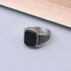R3248 Men's High Quality 316LStainless Steel Onyx Rings Classic Fashion Trend Jewelry Eco-Friendly Material 4