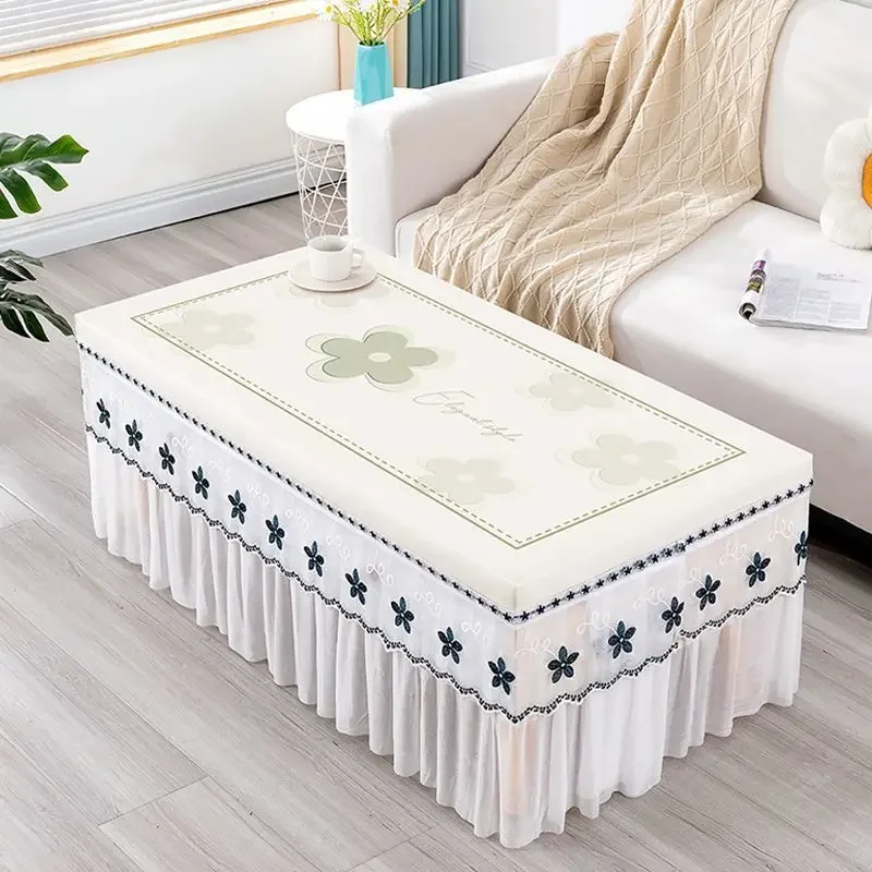 

2024 Printed modern high-grade household dust-proof tablecloth yellow