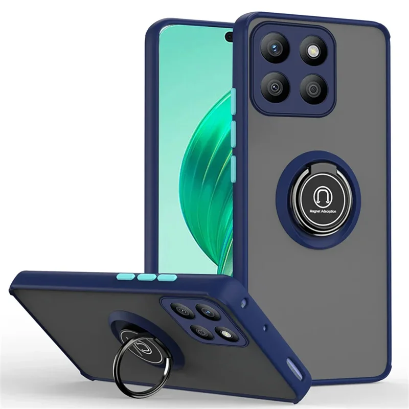 Armor Matte Shockproof Case with Ring Holder Stand and Magnetic Features