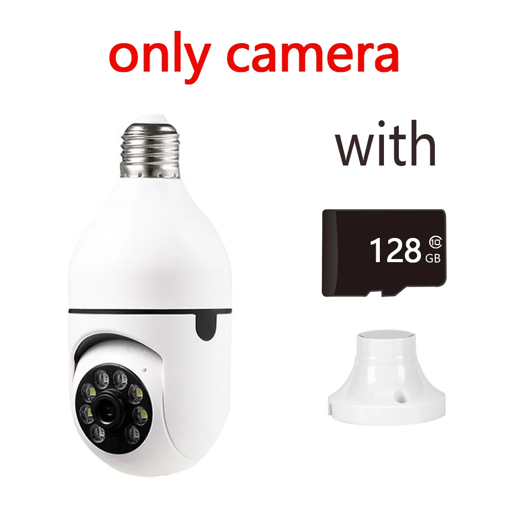 2MP E27 Bulb Surveillance Camera Night Vision Full Color Automatic Body Tracking Security Surveillance Smart Home CCTV Camera best wireless security camera Surveillance Items