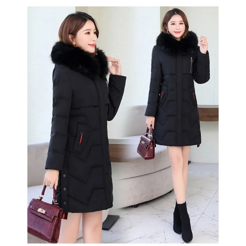 2023 New Women Down Jacket Winter Coat Female Loose Large Size Parkas Keep Warm Thick Outwear Fashion Hooded Overcoat M-4XL