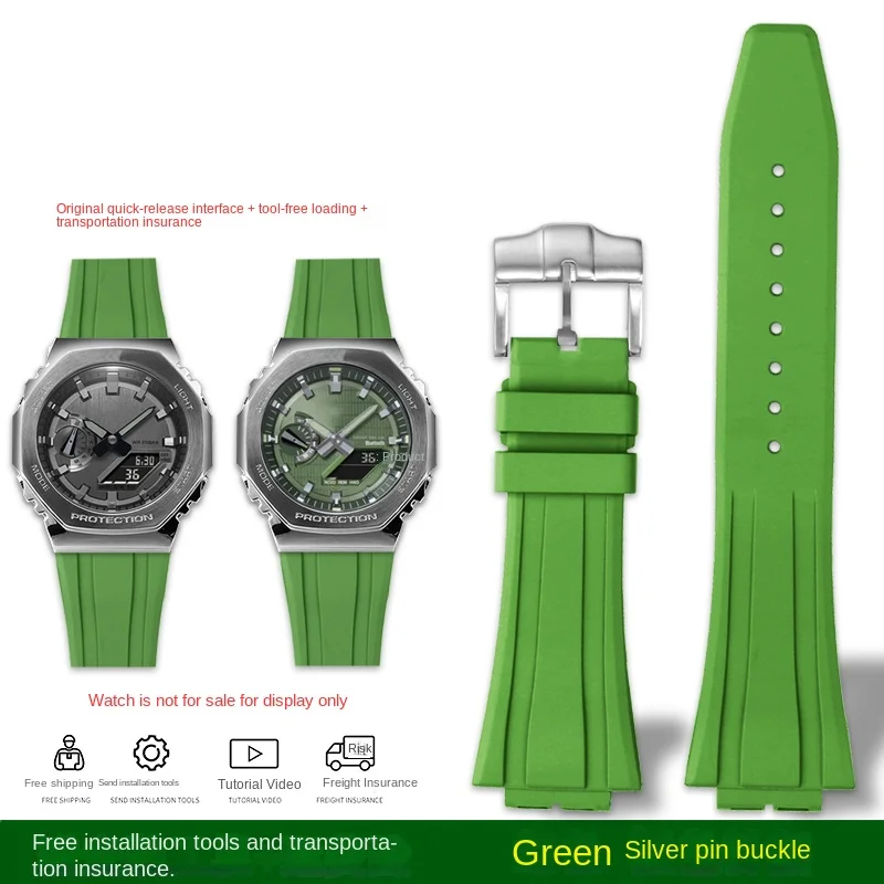 thumbnail image 1 of Correa de reloj GA-2100 para Casio GBM-2100/GM-2100/GA-B2100, correa de reloj de goma saliente de liberación rápida, pulsera de 16 mm, 1 of 5