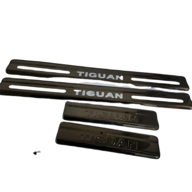 

Накладка на порог из нержавеющей стали для Tiguan 2012-2018, защитная накладка на пороги двери, отделка педали, автомобильные аксессуары, Стайлинг 4 шт./компл.