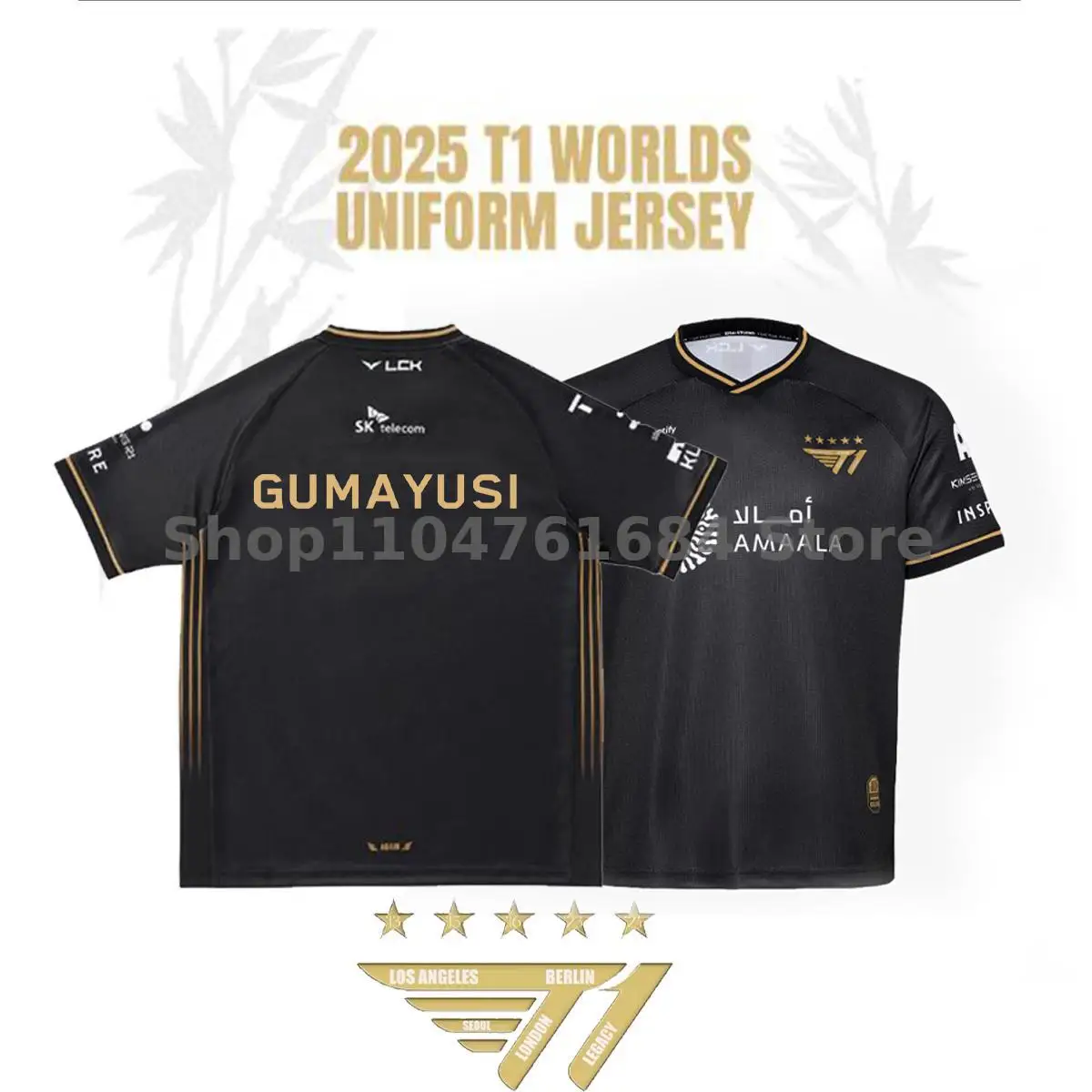 2025 New T1 Esports Team Uniform T-shirt League Of Legends World