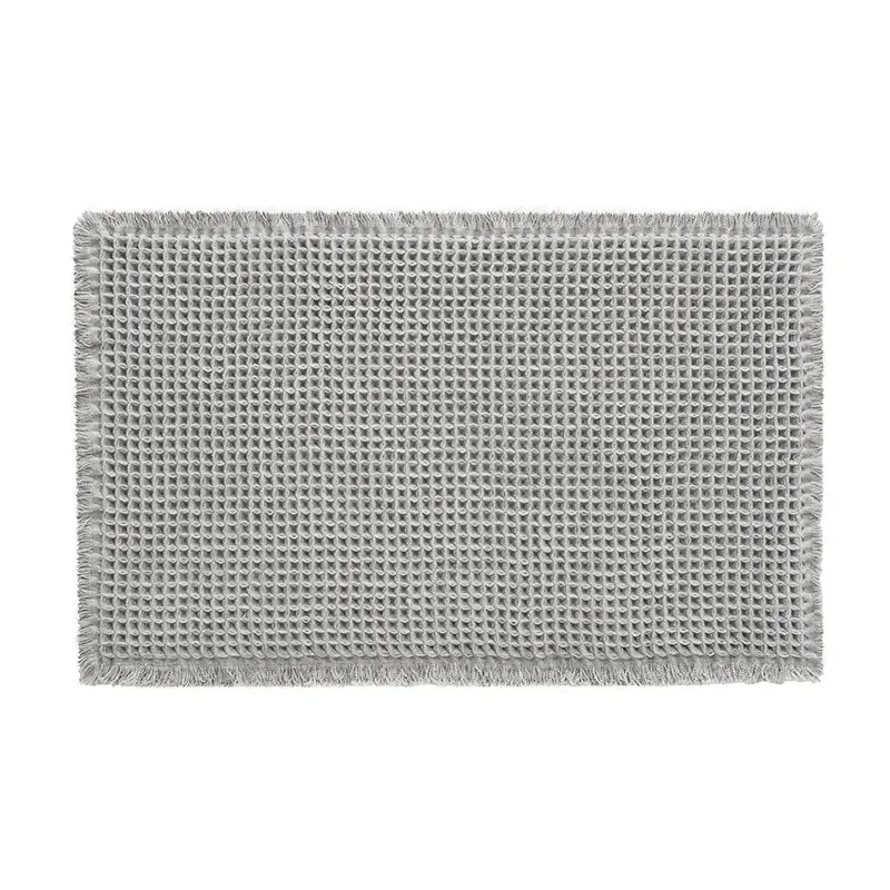Home Bath Mat Absorbent Anti-slip Bathroom Carpets Rugs Soft Tassel Waffle Floor Toilet Floor Shower Rug Home Decor