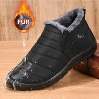 Boots Men Warm Snow Plus Size Sneakers Winter Men's Fashion Booties For Men Couple Waterproof Ankle Boots Work Shoes Footwear