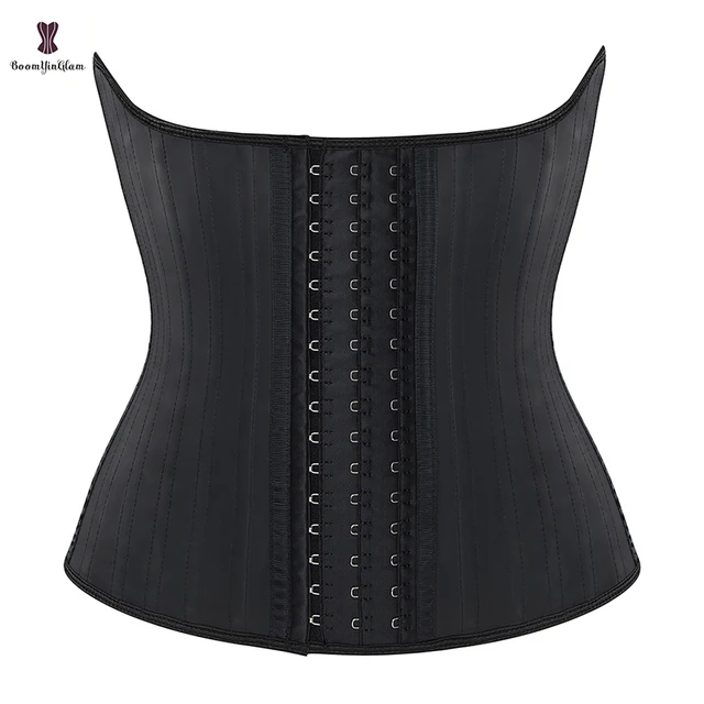 Black Cream 3 Hook And Eye 25 Steel Booned Latex Waist Trainer Fajas Girdle Sashes Waistband Plus Size Underwear Corselet Women 675 Black