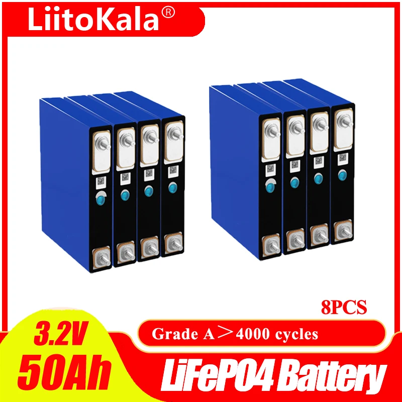 

8 шт., электрические инвалидные коляски LiitoKala, 3,2 В, 50 Ач, LiFePO4