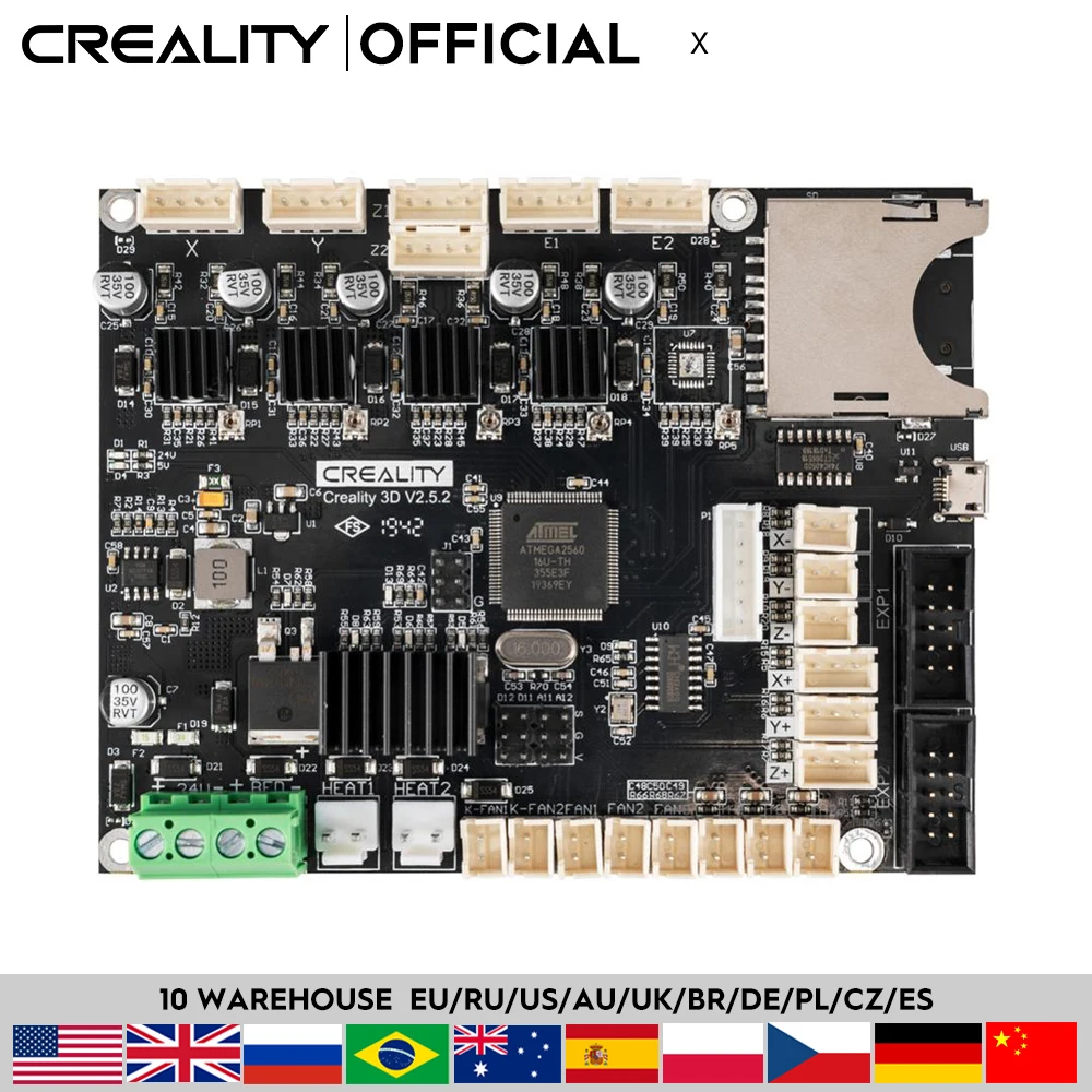 CREALITY 3D CR-10 V2 принтер TMC2208 ультра-бесшумный драйвер материнская плата панель