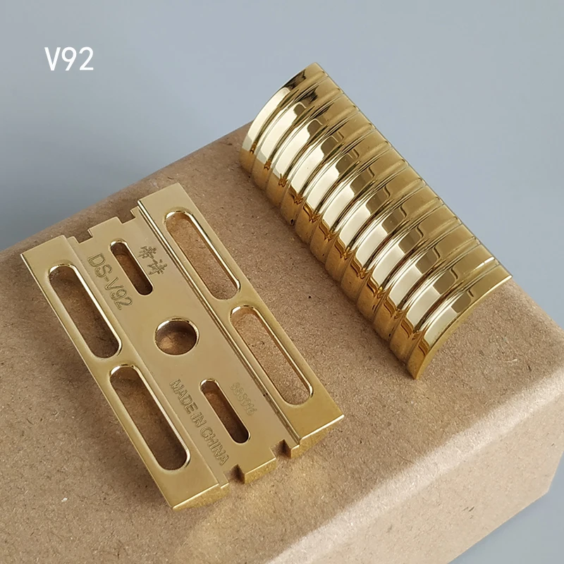 Dscosmetic CNC Brass safety razor V92 V95 Double cap 6