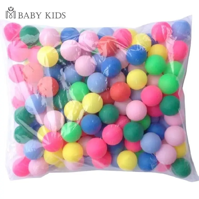 

50pcs Colored Ping Pong Balls 40mm Entertainment Table Tennis Ball Mixed Colors for Lottery Game Outdoor Activity Supplies